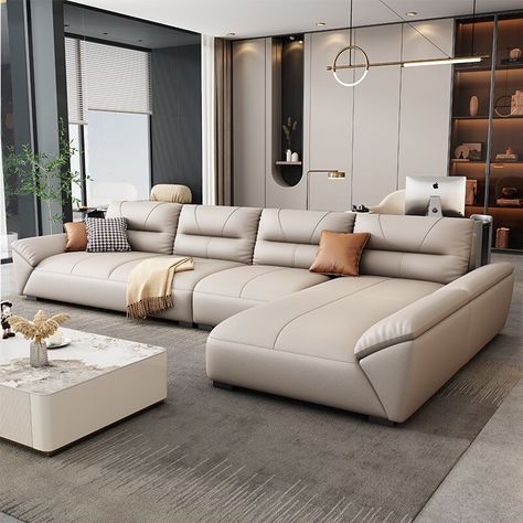 Modern Sectional Living Room, Sofa Small Apartment, Italian Sofa Designs, Small Apartment Sofa, Luxury Sofa Living Room, Contemporary Sofas, Luxury Furniture Sofa, Metal Sofa, Sectional Sofas Living Room