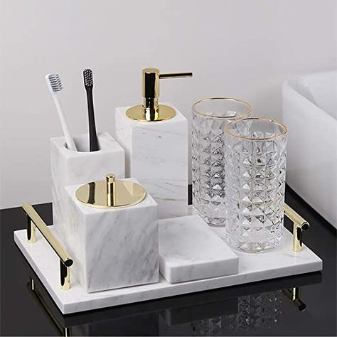 Bathroom shelf styling