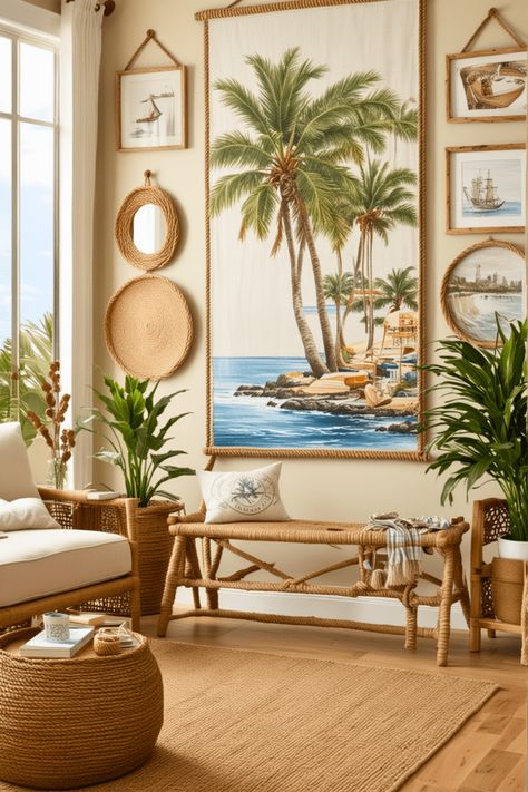 30 Coastal Chic Living Room – The Crafty Hacks Beach Vibe Living Room, Industrial Outdoor Kitchen, Tropical Interior Design Living Rooms, Kitchen Ideas Industrial, Industrial House Design, Caribbean Living Room, French Beach House, Hawaiian Interior Design, Florida Home Decor