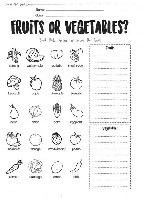 Ingles Kids, Kids Worksheet, Kids Vegetables, Farm Preschool, English Activities For Kids, English Worksheet, Fruits For Kids, Food Technology, English Grammar Worksheets