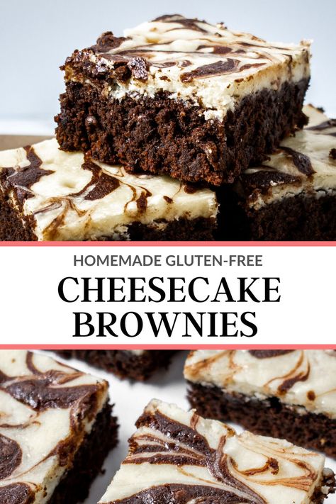 Brownies Homemade, Cheesecake Brownies Recipe, The Best Cheesecake, Best Gluten Free Desserts, Easy Gluten Free Desserts, Gluten Free Cheesecake, Gluten Free Brownies, Gluten Free Sweet, Gluten Free Desserts Recipes