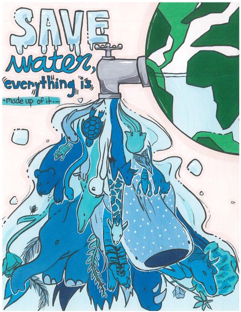 Drop Saver Poster Contest | City of Sunrise, FL Save Water Poster Creative Ideas, Water Pollution Poster, Water Conservation Poster, Water Conservation Projects, Save Water Drawing, Save Water Poster Drawing, Save Water Poster, Drawings With Meaning, Earth Drawings