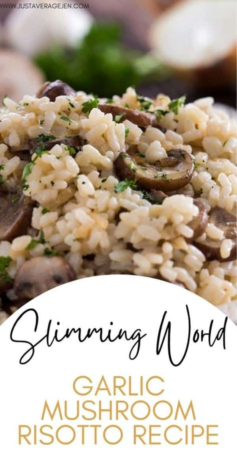 Healthy Mushroom Risotto, Low Calorie Risotto Recipes, Healthy Mushroom Risotto Recipes, Saag Gosht, Syn Free Food, Mushroom Risotto Recipes, Risotto Recipe, Rice Dinner, Clean Life