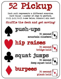 Physed Games, Deck Of Cards Workout, Fitness Games, Card Workout, Pe Ideas, Pe Games, Physical Education Activities, Different Exercises, Workout Games