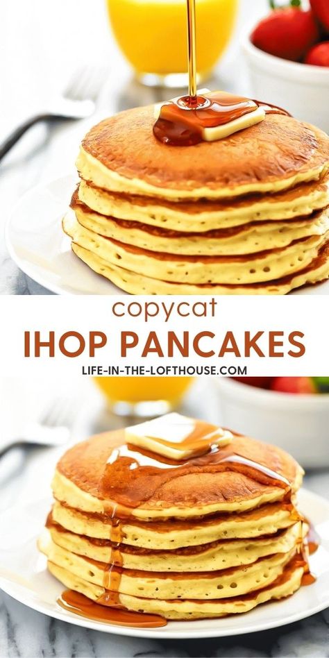 Ihop Pancake Recipe Copycat, Mcgriddle Recipe, I Hop Pancake Recipe, Ihop Pancakes, Breakfast Favorites, Homemade Pancake Recipe, Baked Cakes, Copy Cats, Brunch Items