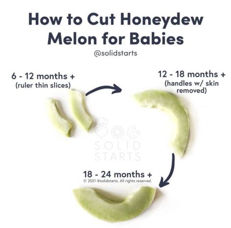 How To Cut Honeydew Melon, First Foods For Baby, Solid Starts, Baby Meal Plan, Foods For Baby, Pregnancy Meals, Melon Recipes, Baby Led Weaning First Foods, First Foods