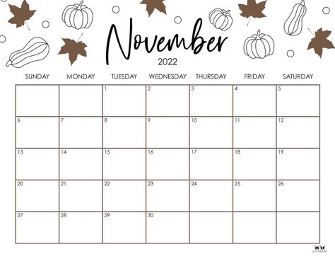 Printable November 2022 Calendar-Style 15 November 22 Calendar, Free November 2022 Calendar Printable, November 2022 Calendar Aesthetic, November Calender Aesthetic, November Calendar 2022 Printable, November Calendar Ideas, Girly Calendar, Calander Printable, November 2022 Calendar