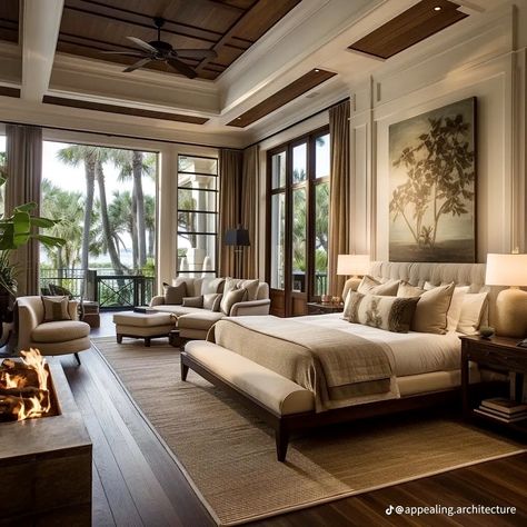 Master Bedrooms Italian, Meditaranian Interiors Bedroom, Amazing Master Bedrooms Suites, Open Airy Bedroom, Mediterranean Villa Bedroom, Resort Like Home, Luxury Bedroom Hotel Master Suite, Mederteranian Bedroom, Spanish Villa Interior Bedroom