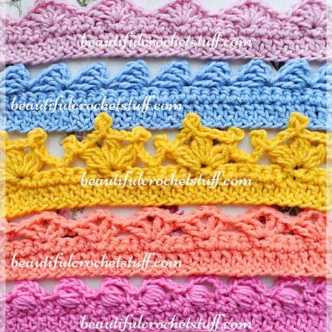 Crochet Edging And Borders, Crochet Edging Patterns Free, Picot Crochet, Crochet Edging Pattern, Crochet Blanket Border, Crochet Boarders, Crochet Blanket Edging, Crochet Border Patterns, Crochet Edging Patterns