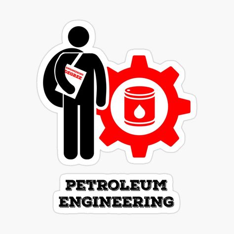 Get my art printed on awesome products. Support me at Redbubble #RBandME: https://www.redbubble.com/i/sticker/Engineering-degree-Petroleum-engineer-by-mbnews/65052440.EJUG5?asc=u Petroleum Engineering Stickers, Engineering Degree, Petroleum Engineering, Running Late, Professions, Peace Gesture, Sticker Design, Awesome Products, Vinyl Sticker