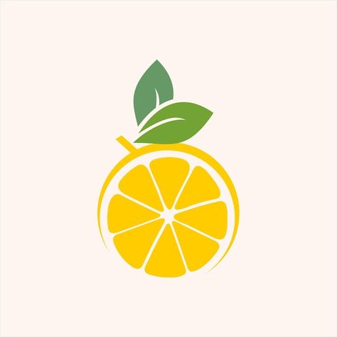 Lemon Vector Illustration, Lemon Graphic Design, Grapefruit Illustration, Flat Art Illustration, Lemon Logo Design, Citrus Logo, Citrus Illustration, Lemon Vector, House Logos