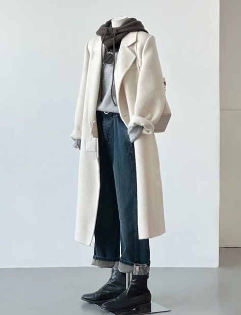 Women Double-sided White Long Wool Coat/trendy Stylish Feminine Wool Coat/ Fashion Jacket/wool Cashmere Coat/trench Coat - Etsy Long White Coat Outfit Winter, Ivory Wool Coat, Double Coat Outfit, White Trench Coat Outfit Women, Psychiatrist Outfit Women, Off White Coat Outfit, White Wool Coat Outfit, Long White Coat Outfit, Ivory Coat Outfit