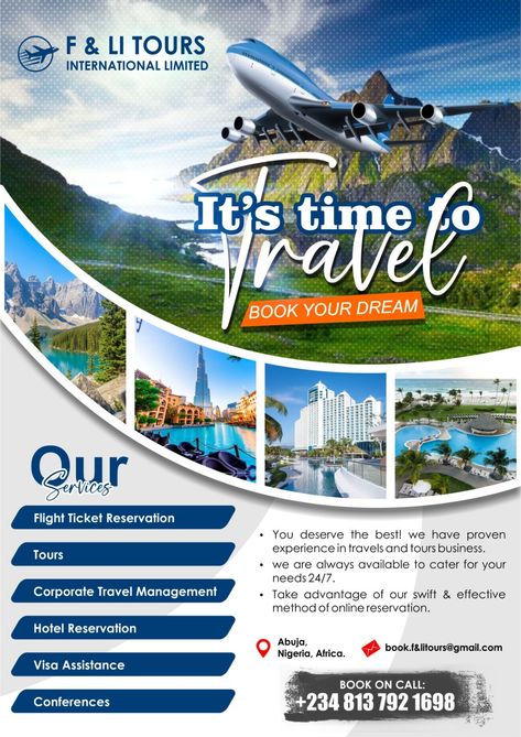 Tourism Flyer Design, Travel And Tour Flyer Design, Tourism Design Ideas, Travel Flyer Design Creative, Travel Agency Advertisement, Leaflet Design Ideas, Travel Agency Poster, Photoshop Eyes, Tour Flyer