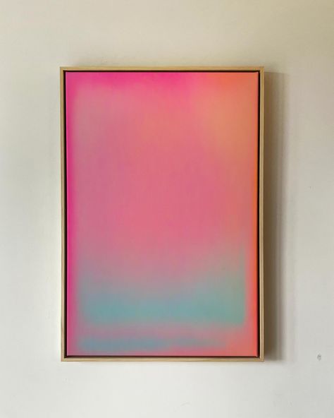 Seamus Dao (@seamusdao) • Instagram photos and videos Gradient Painting, Beautiful Gradient, Diy Artwork, Textured Canvas Art, Mixed Media On Canvas, Painting Studio, Minimalist Painting, Neon Art, Interior Art