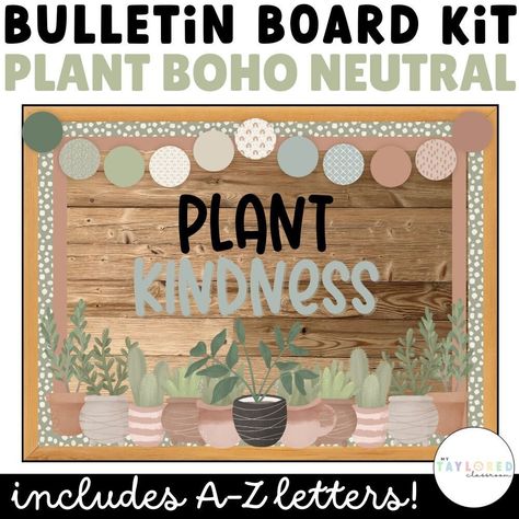 Plant Bulletin Board, Plant Classroom Decor, Plant Classroom, Kindness Bulletin Board, Plants Classroom, Teacher Bulletin Boards, Classroom Makeover, Bulletin Board Borders, Classroom Culture