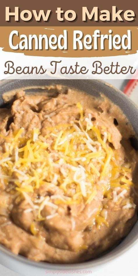 Best Refried Beans Recipe, Refried Beans Recipe Easy, Canned Refried Beans, Mexican Refried Beans, Make Refried Beans, Canning Refried Beans, Refried Beans Recipe, Homemade Beans, Mexican Food Recipes Authentic