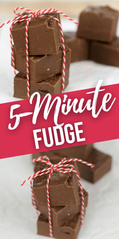 This 5 Minute Fudge is the perfect treat. It is so quick and easy to make and is so sweet and can be customized so many different ways. It is creamy, chocolatey and delicious. Frosting Sugar Cookies, Quick Fudge Recipe, Five Minute Fudge, Cookies 3 Ingredients, 5 Minute Fudge, Best Fudge Recipe, Refreshing Recipes, Cooking Christmas, Christmas Candy Easy