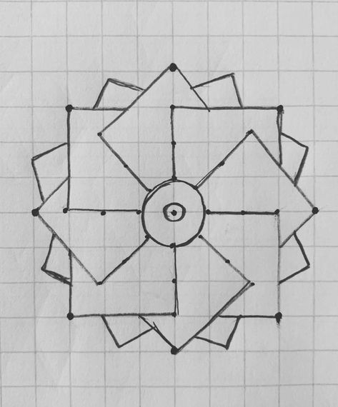 Rangoli Geometric Design, Sathiya Design Rangoli, Geometric Rangoli Designs, Onam Pookalam Design Drawing, Geometric Rangoli, Onam Pookalam Design, Pookalam Design, Pattern Design Drawing, Easy Rangoli Designs Videos