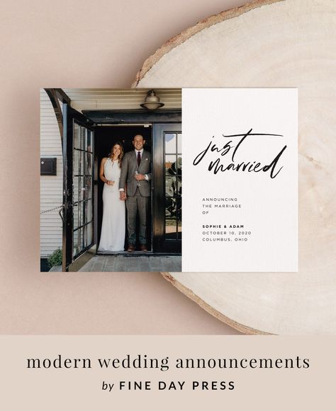 Professionally printed, beautifully designed  Announcement cards are the perfect way to share the news of your wedding celebration or elopement with friends and family! Married Announcement, Engagement Announcement Cards, Wedding Announcement Cards, Colorful Wedding Invitations, Marriage Announcement, Elopement Announcement, Wedding Announcement, Wedding Invitations Romantic, After Marriage