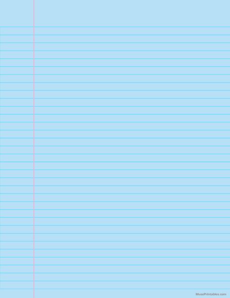 Printable Blue College Ruled Notebook Paper for Letter Paper. Free download at https://museprintables.com/download/paper/blue-college-ruled-notebook-paper-letter/ Colored Notebook Paper, Blue Scrapbook Paper, Notebook Paper Printable, Paper For Letter, Hbcu Colleges, Notebook Paper Template, Blue Scrapbook, College Ruled Notebook, Blue College