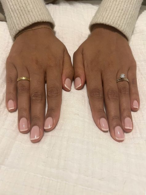 American Style Manicure, Short American Manicure, French And Solid Nails, French Tip Nails By Skin Tone Range, French Tip Manicure Natural, American Pedicure, Regular Manicure Nails, Manicure Trends 2023, 2023 Manicure Trends