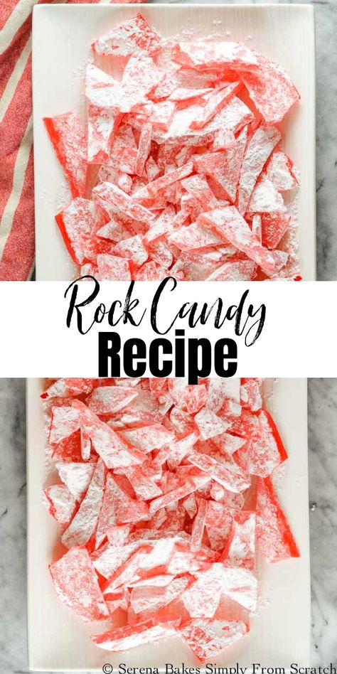 Rock Candy | Serena Bakes Simply From Scratch Sea Glass Candy Recipe, Peanut Butter Haystacks Recipe, Cinnamon Rock Candy Recipe, Christmas Rock Candy, Anise Candy, Homemade Rock Candy, Rock Candy Recipe, Cinnamon Hard Candy, Make Rock Candy