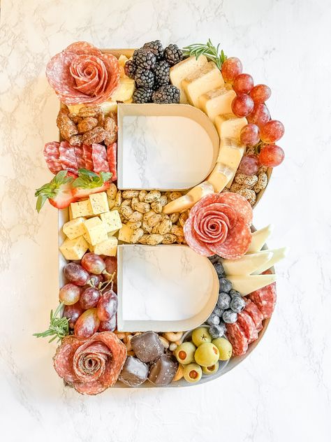 Letter B ✨ #lettering #letters #letterboard #happybirthdaywishes #b12 #vitaminb12 #healthy #healthyrecipe #charcuterie Letters For Charcuterie, Letter Meat And Cheese Board, Grad Charcuterie Board Ideas, Charcuterie With Veggies, Diy Finger Foods Party, Letter Cheese Board, Letter Grazing Board, Letter B Charcuterie Board, Diy Charcuterie Letters