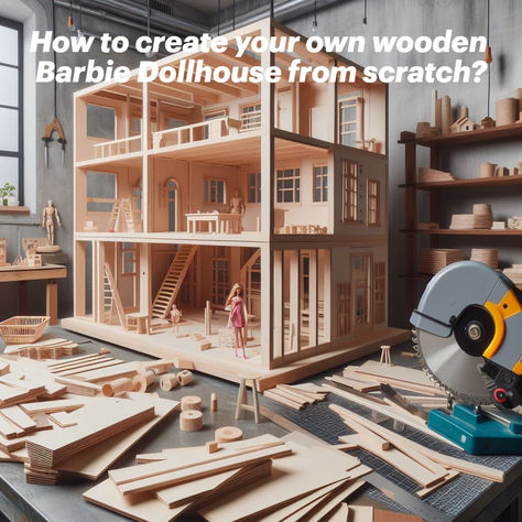 how to create a wooden barbie dollhouse from scratch? Diy Wood Barbie House, Diy 1 12 Scale Dollhouse, Custom Barbie House, How To Build A Dollhouse, Diy Barbie Dream House, Barbie Dollhouse Makeover, Barbie Doll House Diy, Barbie House Makeover, Diy Barbie Dollhouse