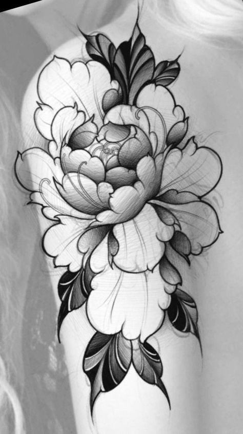 Pin by Марк Аврелій on Art | Flower tattoo shoulder, Japanese flower tattoo, Flower tattoo drawings Japanese Flower Tattoos, Art Flower Tattoo, Japanese Peony Tattoo, Peony Flower Tattoos, Tattoos Pinterest, Japanese Flower Tattoo, Flower Tattoo Drawings, Tattoo Shoulder, Flower Tattoo Shoulder