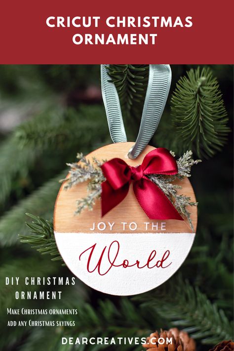 Natal, Wooden Ornaments Cricut, Diy Christmas Ornaments With Cricut, Handmade Wood Ornaments, Diy Cricut Christmas Ornaments, Cricut Ornaments Diy Christmas Gifts, Cricut Wood Ornaments, Round Wooden Christmas Ornaments, Christmas Decorations Cricut