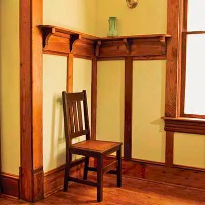 9 Ways to Add Charm and Save Cash - This Old House Cream Colored Wainscoting, Dark Stain Wainscoting, Craftsman Wainscoting Ideas, Craftsman Paneling, Walnut Wainscoting, Wood Wainscoting Ideas, Paneling Dining Room, Stained Wainscoting, Oak Wainscoting