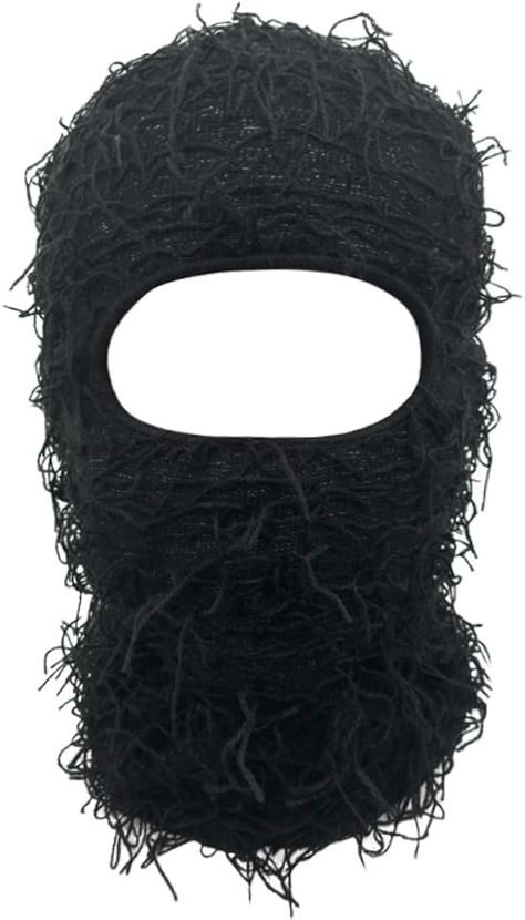 Fur Ski Mask, Distressed Ski Mask, Ski Mask Design, Ski Mask Beanie, Distressed Balaclava, Shiesty Mask, Ski Masks, Central Cee, Gangsta Style