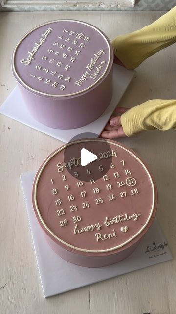 Lulu Kayla on Instagram: "This cake is designed to look like a calendar. It’s a perfect personal gift, you can tell your family or friends, “I always remember the most special days.”  #12thnLulukayla #aDozenLulukayla  WHATSAPP ORDER 0812 8506 3308 0857 1536 0702 ••••••••••••••••••••••••••••••••••••••��• #cakes #cake #buttercreamcake #birthdaycake #cakeshop #kueultah #kueultahjakarta #cakejakarta #kueulangtahun #cakeultahjakarta #lulukayla #customcake #cakejakarta #calenderlk" Calendar Cake Design, Calendar Birthday Cake, Scorpio Cake, Calendar Cake, 28th Birthday Cake, Minimal Calendar, Birthday Things, Friends Cake, 28th Birthday