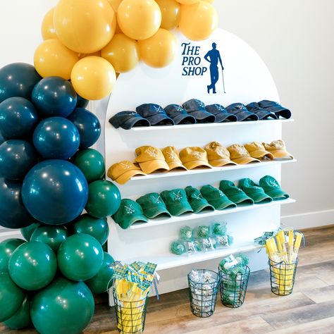 Such a cute #masters themed first birthday party 🎂⛳️ Planning @astephenssoiree Photos @elizabethbrookephotography . . . . . . #masterstheme #goldtheme #holeinone #holeinonetheme #golf #firstbirthday #eventplanning #photography #balloondecor #eventplanner #acrylicsignage #acrylicsigns #fyp Master Themed Birthday Party, Mastered First Birthday, Hole In One Themed Birthday, Golf Backdrops, Masters 1st Birthday, Fore Golf Birthday Party, Golf Birthday Party Decorations, Golf Party Backdrop, Galsmas Party