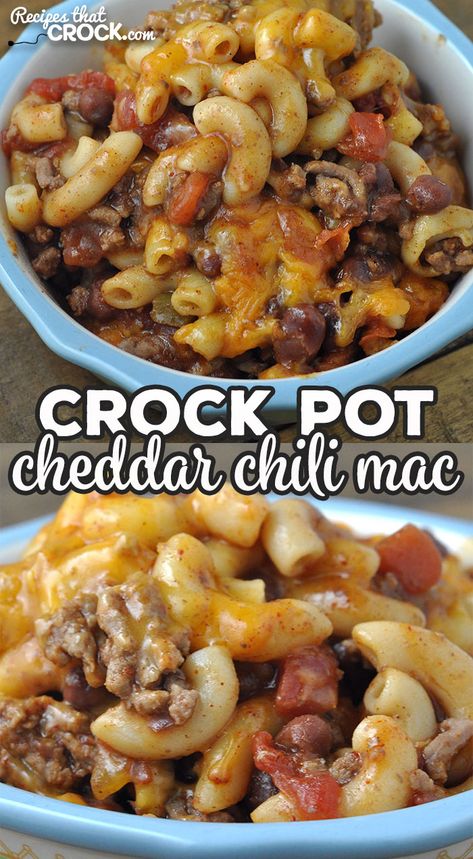 Yummy Dinner Recipes Crockpot, Best Crock Pot Meals Dinners, Crockpot Hotdish Recipes Simple, Picky Lunch Ideas For Adults, Simple Dinner Crockpot Recipes, Crock Pot Cheddar Chili Mac, Cheap Dinner Ideas Crock Pots, Simple Crockpot Dinner Recipes, Quick And Easy Crockpot Recipes Beef