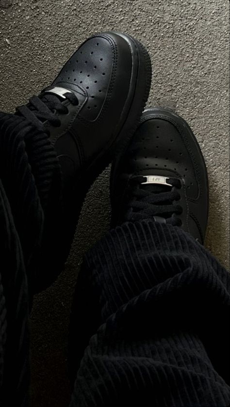 Black, Black Airforce 1, Air Force 1s, On The Floor, The Floor, Air Force, Force, Sneakers