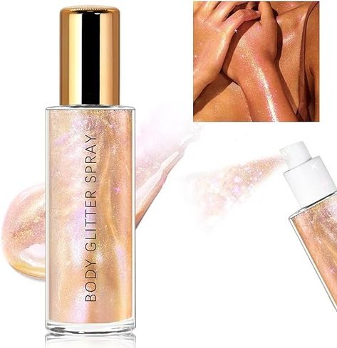 Amazon.com : HOSAILY Body Glitter Spray, Moisturizing Bronze Body Shimmer Luminizer Glow Illuminator Quick-Drying and Non-Sticky Glitter Spray Liquid Highlighter Spray for Face Hair Body Glitter, 60ML -Rose Gold : Beauty & Personal Care Body Shimmer Lotion, Body Glitter Spray, Body Shimmer, Glitter Spray, Gold Beauty, Liquid Highlighter, Body Glitter, Luminizer, Face Hair