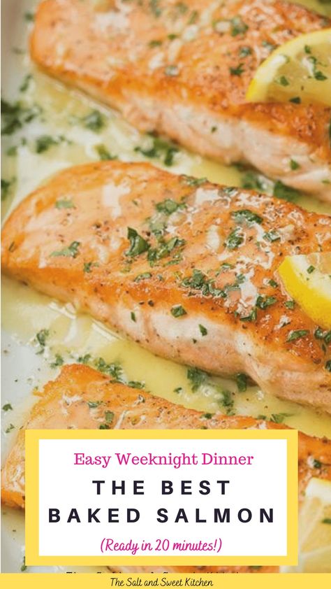 Baked salmon in oven Baked Salmon For One, How To Cook A Salmon Filet, Salmon Cooking Time Oven, Moist Salmon Recipes, Salmon Fillets In Oven, How Long To Cook Salmon In Oven, Cooking Salmon In Oven, How To Cook Salmon In The Oven, How To Cook Salmon