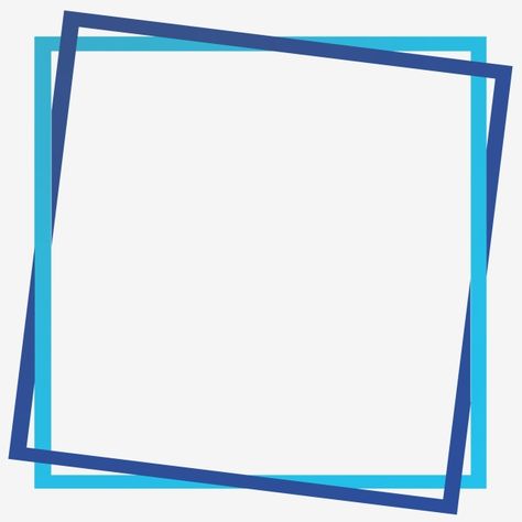 Frame Poster Design, Blue Frame Border, Square Border Design, Simple Frame Design, Blue Frame Png, Square Clipart, Png Border, Square Border, Png Frame