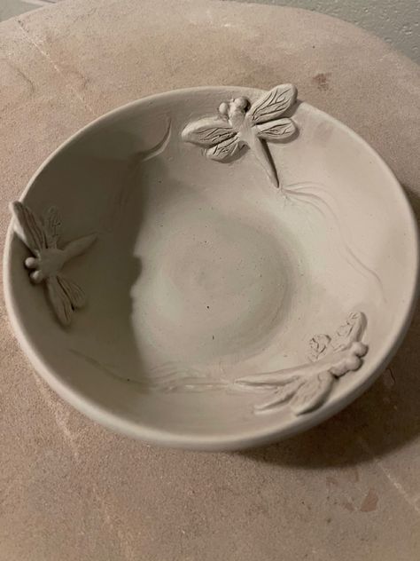 Nesting Bowls Ceramic Ideas, Slab Ceramics, Dandelion Designs, Handmade Ceramic Tiles, Clay Bowl, Flower Bowl, Dragon Fly, Hand Built Pottery, Pottery Glazes