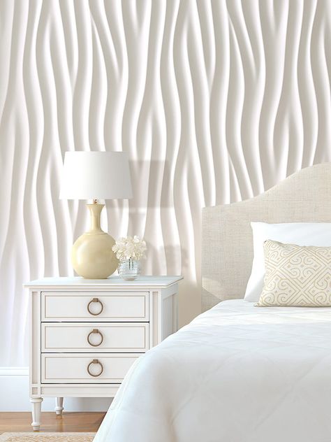 Tile Bedroom, Textured Wall Panels, Wall Tiles Design, Wall Panels Bedroom, Wall Panel Design, Wall Texture Design, Pvc Wall Panels, Bedroom Panel, Ideas Casa