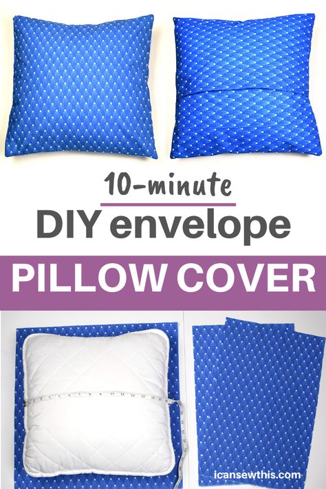 Sewing Pillow Patterns, Envelope Pillow Cover, Make An Envelope, Pillow Covers Tutorial, Envelope Pillow, Diy Sy, Diy Pillow Covers, Sewing Cushions, Sewing Machine Projects