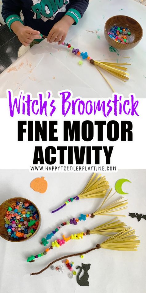 Halloween Kita, Halloween Crafts Preschool, Fine Motor Activity, Halloween Crafts For Toddlers, October Crafts, Halloween Arts And Crafts, Halloween Preschool, Halloween Activities For Kids, Daycare Crafts