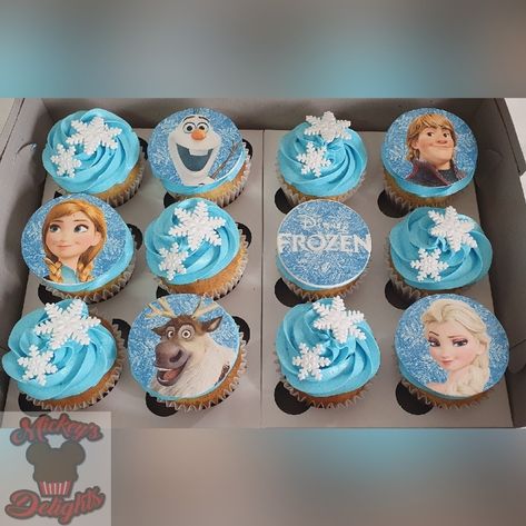 Frozen Cupcake Design, Elsa Birthday Cupcakes, Frozen Cupcakes Ideas, Elsa Cupcakes Ideas, Frozen Cupcake Ideas, Frozen Themed Cupcakes, Frozen Cupcakes Birthday, Frozen Birthday Cupcakes, Elsa Cupcakes