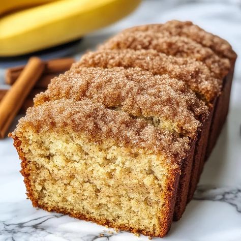 Snickerdoodle Banana Bread: A Delicious Twist on a Classic! Strudel Topping, Chocolate Pumpkin Bread, Moist Banana Bread, Pumpkin Cream Cheeses, Best Banana Bread, Banana Nut Bread, Streusel Topping, Sweet Bread, Pumpkin Cream