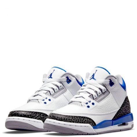 Jordan Retro 3, Sneakers Street, Jordan Model, Blue Jordans, Jordan 3 Retro, Blue Highlights, Air Jordan 12 Retro, Air Jordan 3 Retro, Jordan 12 Retro