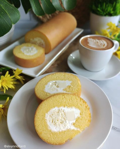 Bolu Gulung, Recipes Cake, Roll Cake, Cake Cookies, Brownies, Cake Recipes, Vanilla, Rolls, Pasta