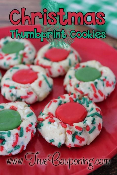 Christmas Thumbprint Cookies, Thumbprint Cookies Christmas, Thumbprint Cookies With Icing, Christmas Thumbprint, Best Thumbprint Cookies, Christmas Cookies Kids, Thumbprint Cookie, Chocolate Thumbprint Cookies, Cookie Recipes For Kids