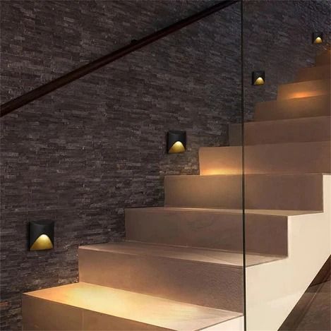 Wall Lamps — Page 3 — Residence Supply Stair Wall Lights, Stairway Lighting, Stair Wall, Wooden Shades, Recessed Wall Lights, Stair Lighting, Recessed Wall, Wood Stairs, Bathroom Wall Lights