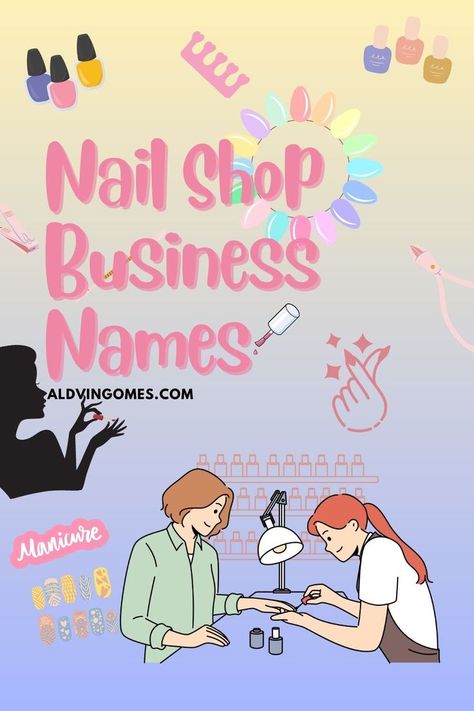 Unlock the Magic of Naming Your Nail Shop! From Elegant Touches to Tech-Savvy Innovations, Find Your Perfect Fit. Dive into Our Ultimate Guide for Captivating Nail Shop Business Names. 🌟 #NailShopBranding #BeautyBusinessIdeas Nail Tech Business Name Ideas, Name For Nails Studio, Instagram Names For Nail Techs, Nail Company Name Ideas, Nail Shop Names, Names For Nails Page, Nail Art Name Ideas, Nail Tech Business Names, Nail Business Names Ideas Unique